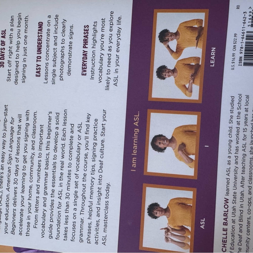 ❌SOLD❌ American Sign Language Learning Set - Picture 6 of 7